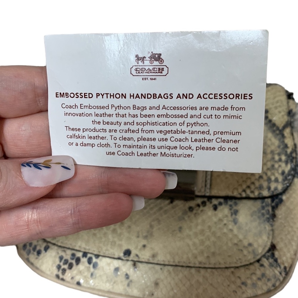 Embossed Python Coach Chain Crossbody - image 3